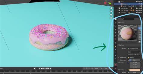 shaders - blender guru donut tutorial ... sprinkle inside my bun ...