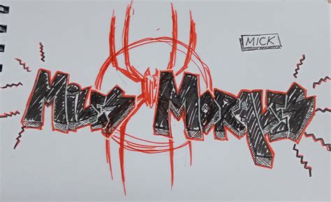 Miles graffiti sketch : r/SpidermanMilesMorales