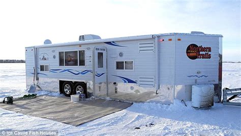 Ice fishing is easy in these decked out campers with heat, kitchens | Daily Mail Online