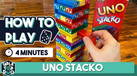 How to Play Uno Stacko in 4 minutes (Jenga + Uno) - YouTube