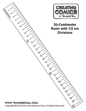 Free centimeter ruler template - Creating Comics