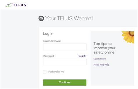 Sign in to TELUS webmail | TELUS Support