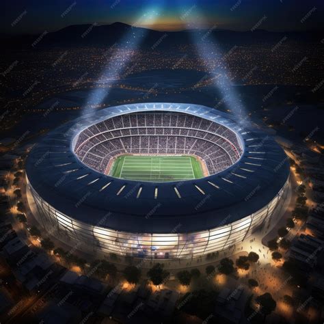 Premium AI Image | Beautiful aerial view of stadium background wallpaper