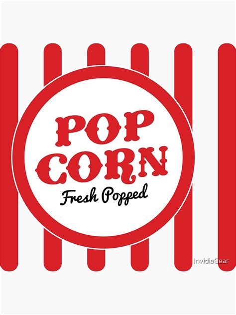 "Fresh Popcorn, Old Fashion Style Look" Sticker for Sale by InvidiaGear | Redbubble