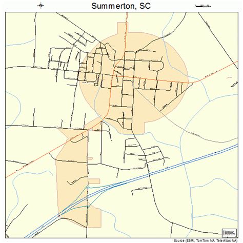 Summerton South Carolina Street Map 4570225