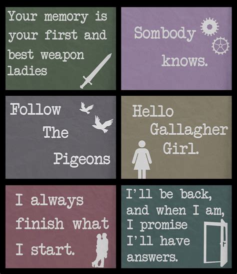 Gallagher Girl Quotes Just had to repost this and add one last quote, "What is a Gallagher Girl ...