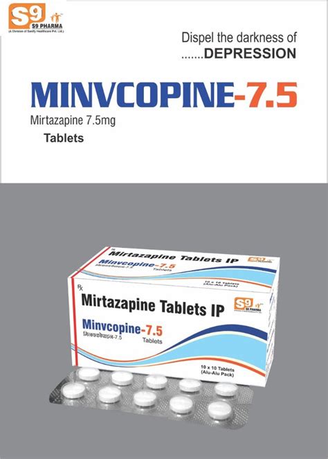 Mirtazapine 7.5mg Tablets, Packaging Type: Alu Alu Pack, Packaging Size ...