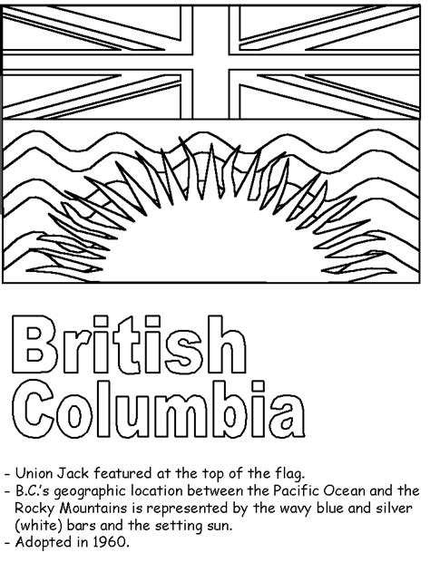 Columbia Flag Coloring Page