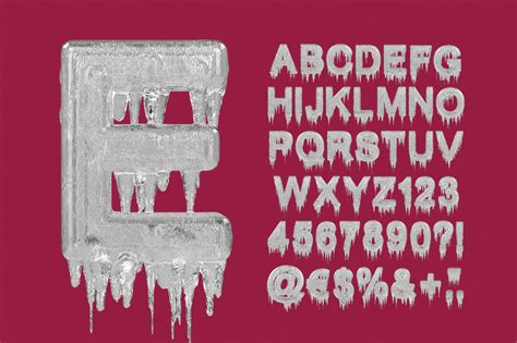 Icicle Font on Yellow Images Creative Store