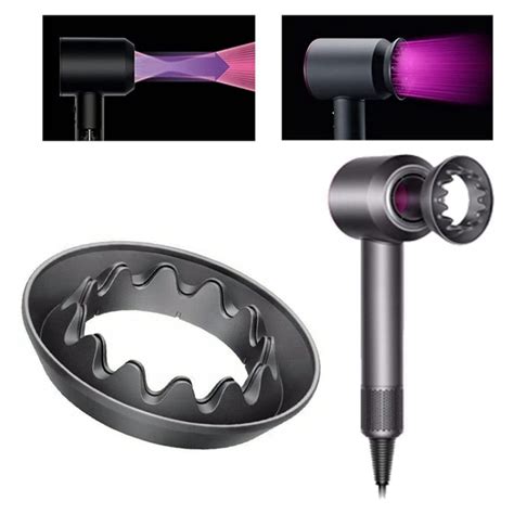 For Dyson Hair Dryer Gentle Air Nozzle Attachments(Black)