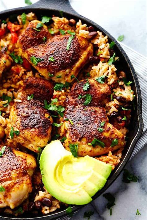 One Pan Southwest Blackened Cajun Chicken with Rice - Detoxil