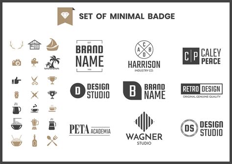 Set of modern minimalist logo badges 678950 Vector Art at Vecteezy