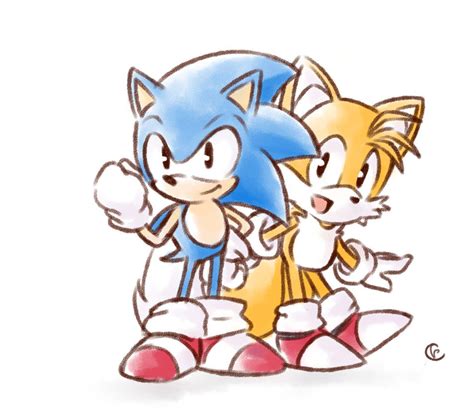 Classic Sonic and Tails by Tsubaki977 on DeviantArt