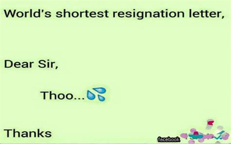 shortest resignation letter