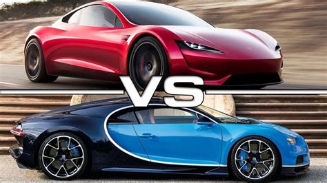 Tesla Roadster VS Bugatti Chiron. – CarSpot