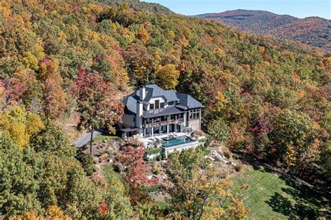 A $7.5M Private Mountainside Mansion Tucked Away In Asheville, NC