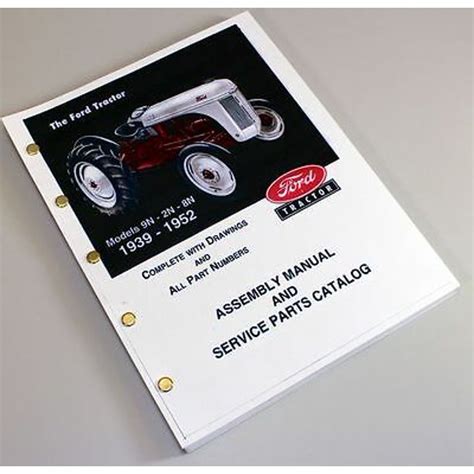 Ford 9N 2N 8N Tractor Assembly Parts Manual Catalog Book Exploded View ...