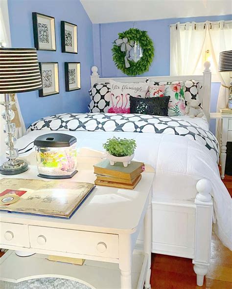 Baby Blue Walls With Soft White Bed - Soul & Lane