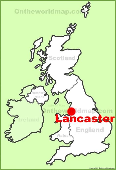 Lancaster location on the UK Map