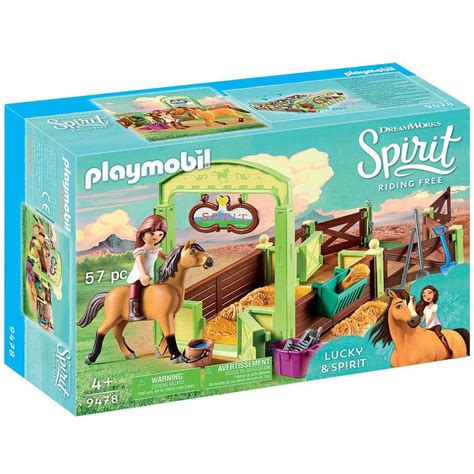 Playmobil DreamWorks Spirit Riding Free Lucky & Spirit with Horse Stal – Animal Kingdoms Toy Store