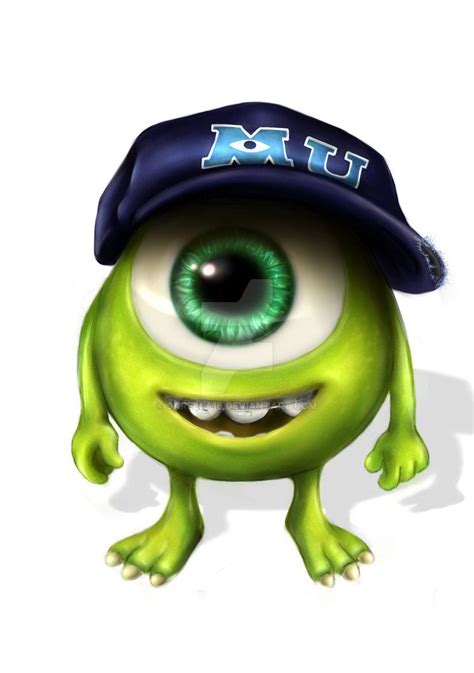 Monsters University - Mike Wazowski | Monster university, Pixar fanart, Monster