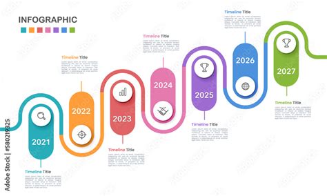 Infographic timeline business 7 years. The report, Presentation, Data ...