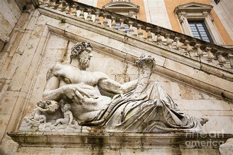 A statue at the Capitoline Hill, Rome, Italy Photograph by David Soanes ...