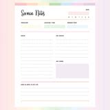 Sermon Notes Template PDF | A4 & US Letter Sizes | Instant Download ...