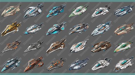 126 Spaceship Icons - semi-realistic cartoon style w/ transparent backgrounds by Skoreware