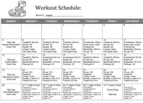 5 Best Images of Weight Lifting Schedule Printable - Weight Lifting ...