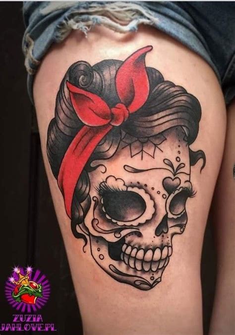 Pin on inked | Feminine skull tattoos, Pretty skull tattoos, Girly ...