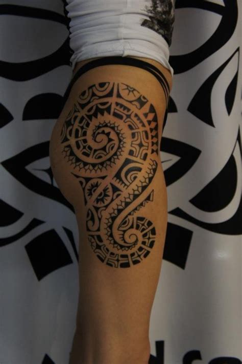 16 Awesome Tribal Thigh Tattoos | Only Tribal