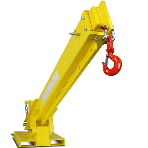 Titan Attachments Adjustable Angle Crane for Skid Steers Forks and Forklift Extension Jib Boom ...