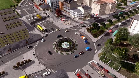 European town main roundabout. : r/CitiesSkylines