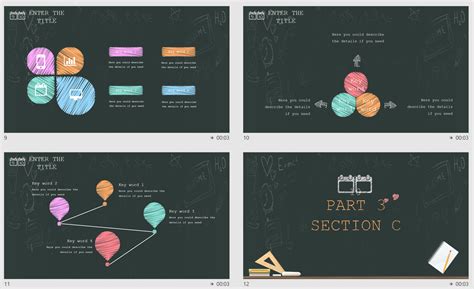 Lesson Chalkboard PPT, Blackboard Background Powerpoint Template, Teaching Powerpoint Templates ...