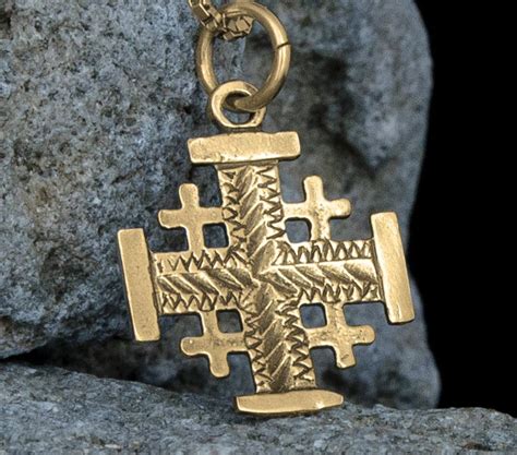 Jerusalem Cross Gold Necklace Women Crusader Cross Necklace Jerusalem ...