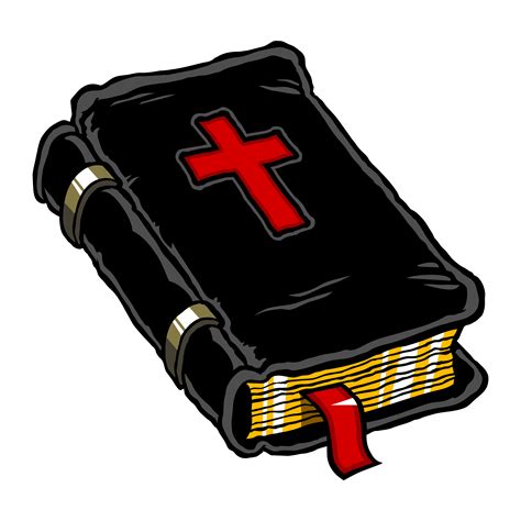 Vector illustration of a leather-bound Holy Bible. 551226 Vector Art at ...