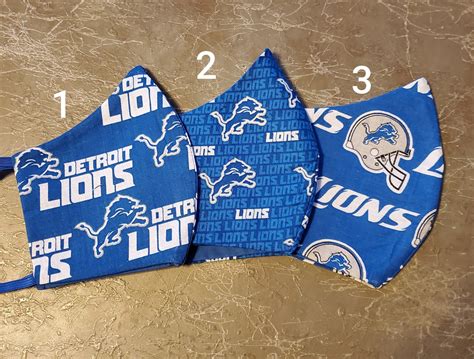 Detroit Lions Face Mask - Etsy