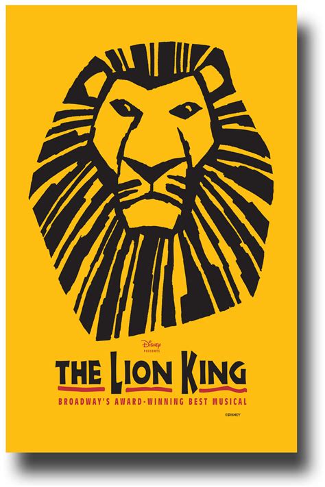 Lion King Poster Broadway Musical Ny Face USA SameDay Ship 11 x 17 – ConcertPoster.Org