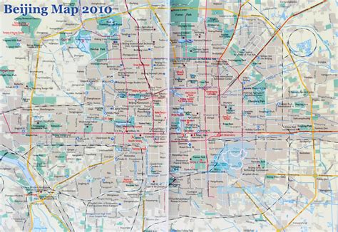 Large road map of Beijing city. Beijing large road map | Vidiani.com ...