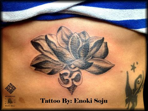 Lotus Blossom with Negative Ohm Symbol Tattoo by enokisoju on DeviantArt