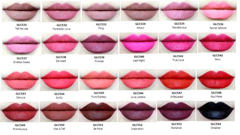 Covergirl Lipstick Color Chart