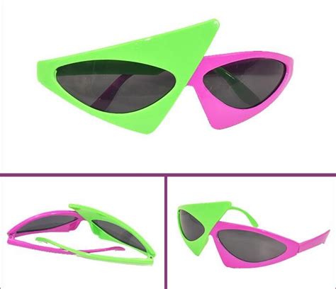 Roy Purdy Party Glasses Hip Hop Pink Green Sunglasses Music Festival Triangle Glasses Funny Hip ...