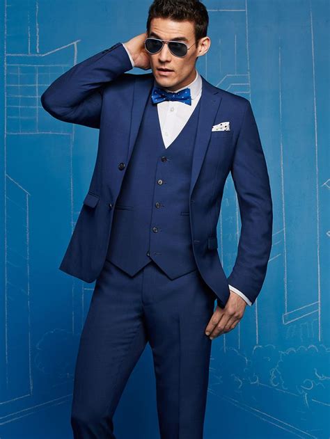 BIG BLUE - True Blue Style | Men's Wearhouse | Slim fit suits, Mens wearhouse, Well dressed men