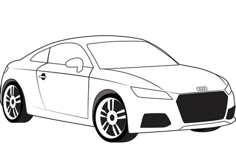 Tô màu Xe Audi TT - Trang Tô Màu Cho Bé