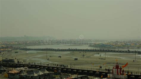 Pontoon Flotation Bridges at Sangam Prayagraj. Prayag Kumbh Mela ...