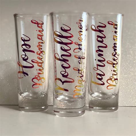 Personalized Shot Glasses Custom Shot Glasses Bridal Party | Etsy