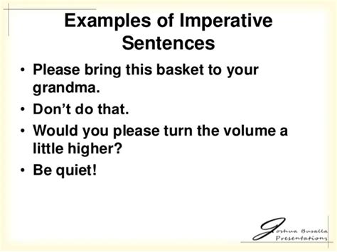 Imperative Sentences: Definition and Examples - ESLBUZZ