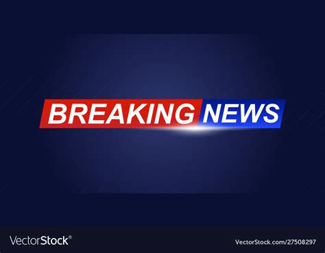 Breaking news headline template Royalty Free Vector Image