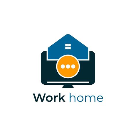 Work home logo design 7092459 Vector Art at Vecteezy